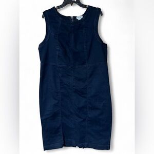 Ava & Viv Navy Sleeveless Midi Sheath Dress